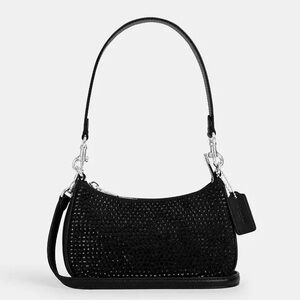 Coach Bag: Mini Teri Silver/Black Glitter NEW